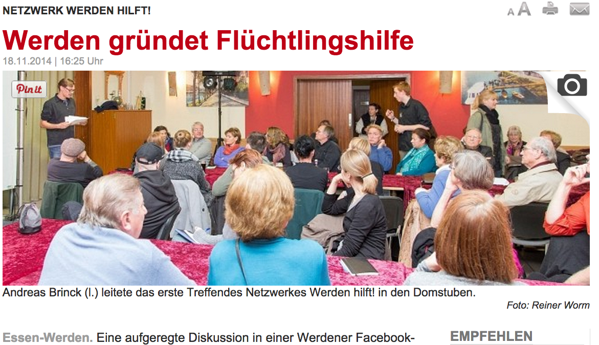 Screenshot der Webseite derwesten.de